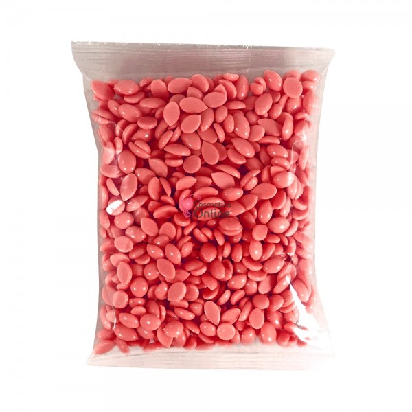 Ceara traditionala elastica faciala granule Italwax Top Line Roz Coral 100 g, pentru piele foarte sensibila